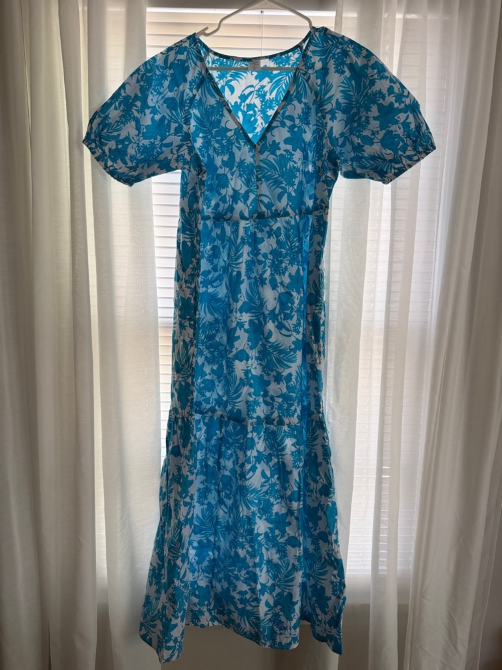 Peyton & Parker Blue Floral Midi Dress - BNWT